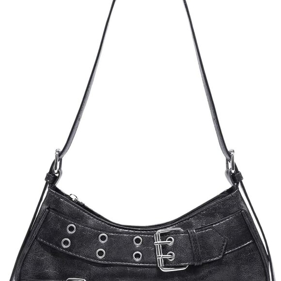 Women's PU Leather Shoulder Bag Zipper Clutch Purse for Parties and Events